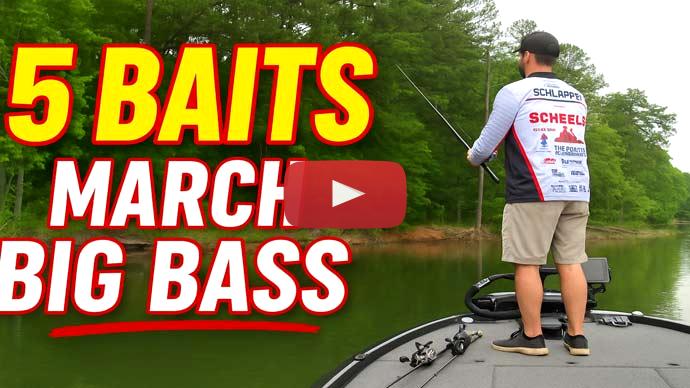 March bass fishing baits