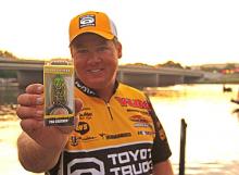 Speaking of frogs, Terry Scroggins carried three extras down the dock before launch this morning.
